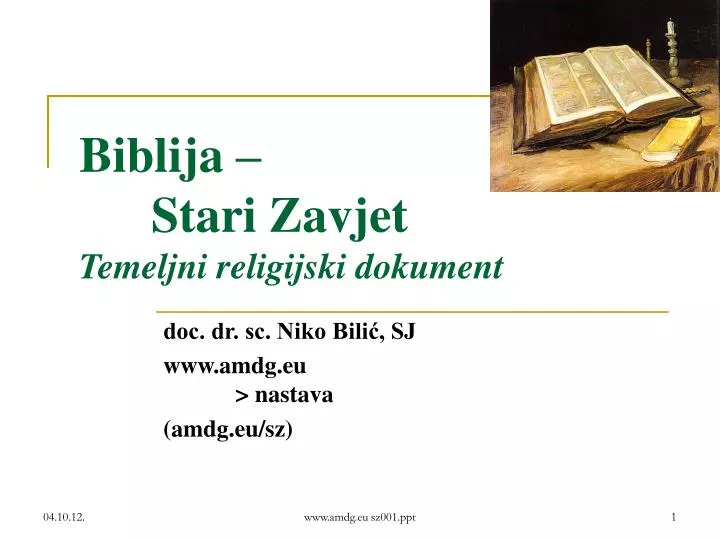biblija stari zavjet temeljni religijski dokument