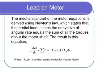 Load on Motor