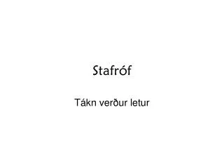 stafr f