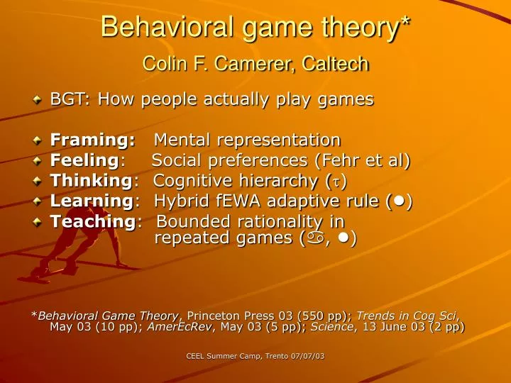 behavioral game theory colin f camerer caltech