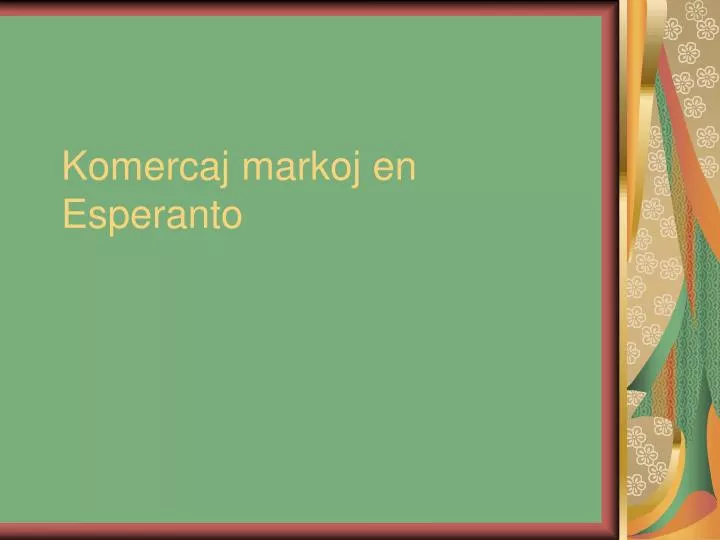 komercaj markoj en esperanto
