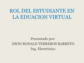 rol del estudiante en la eduacion virtual