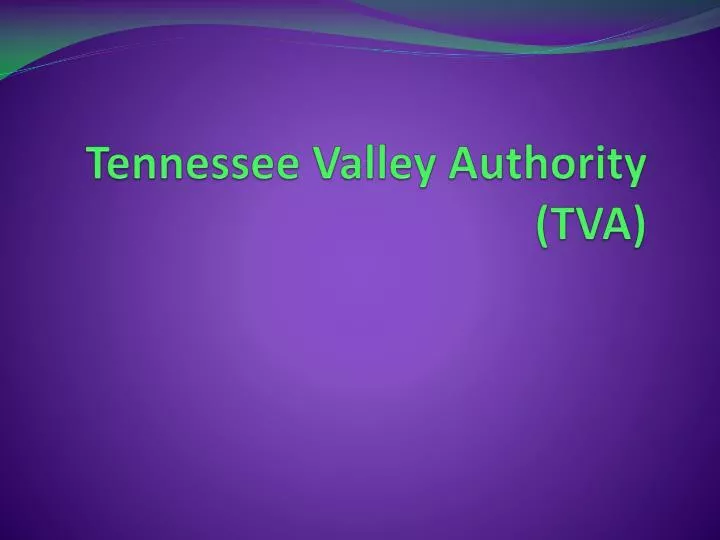tennessee valley authority tva