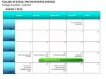 Academic Calendar Overview for the College of Social and Behavioral Sciences (2012-2013) - slide 1