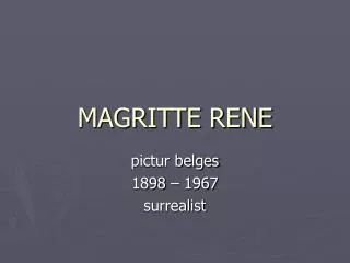 magritte rene