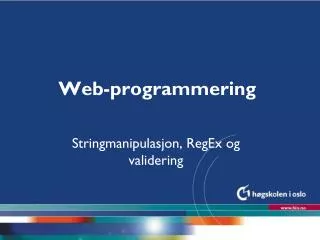 web programmering