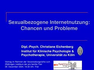 sexualbezogene internetnutzung chancen und probleme