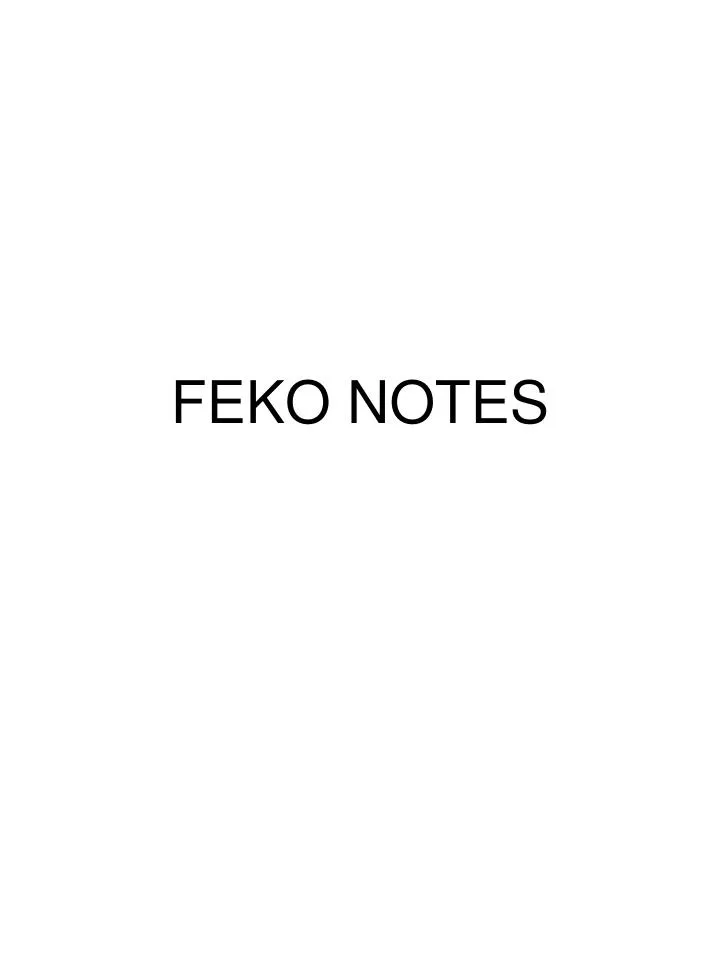 feko notes