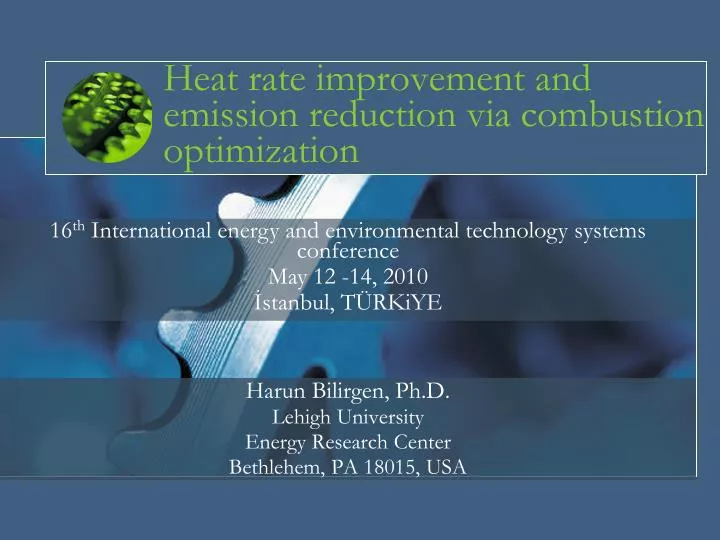 heat rate improvement and emission reduction via combustion optimization
