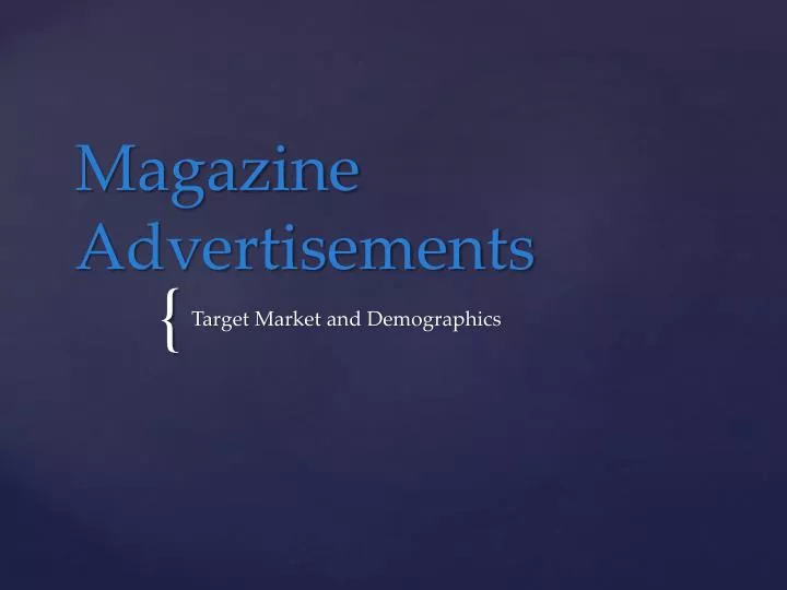 magazine advertisements