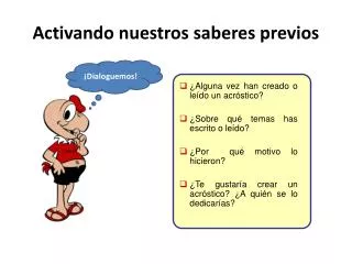 activando nuestros saberes previos