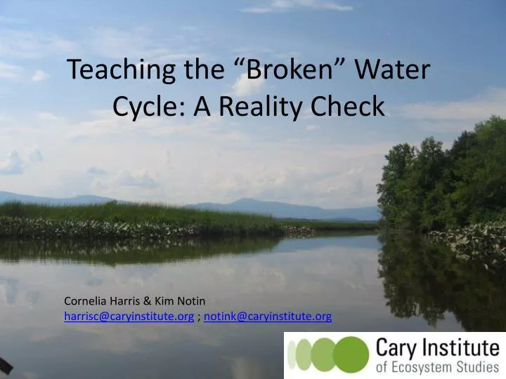 teaching the broken water cycle a reality check