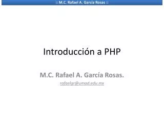 introducci n a php