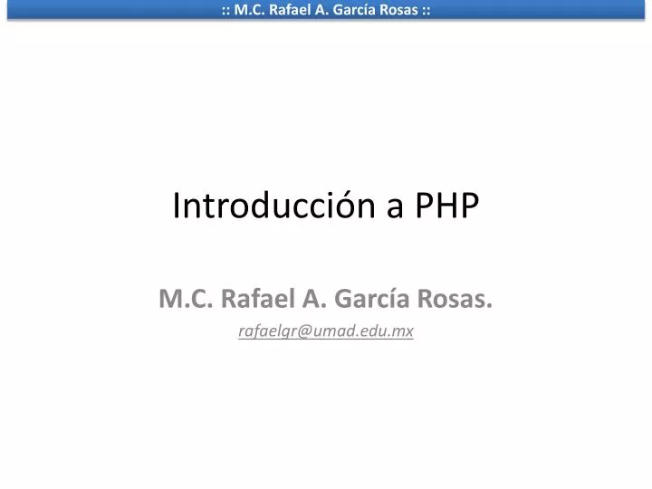 introducci n a php