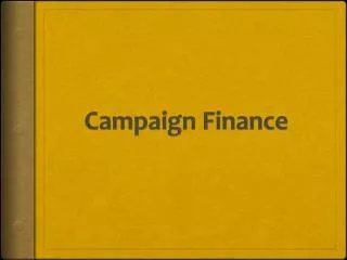Campaign Finance