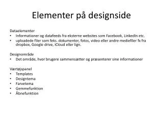 elementer p designside
