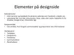 Elementer på designside - slide 1