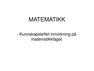 matematikk