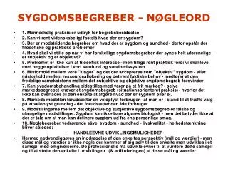 sygdomsbegreber n gleord