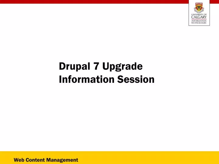 drupal 7 upgrade information session