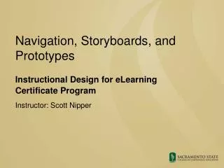 Navigation, Storyboards, and Prototypes