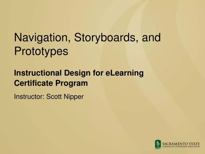 navigation storyboards and prototypes