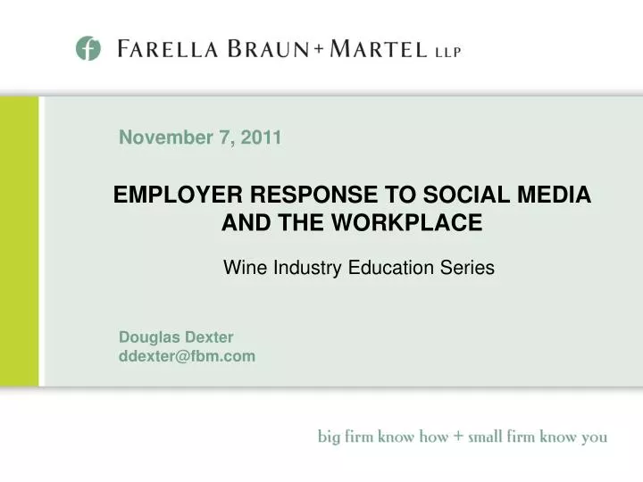 employer response to social media and the workplace