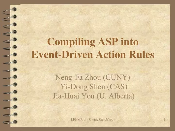 compiling asp into event driven action rules