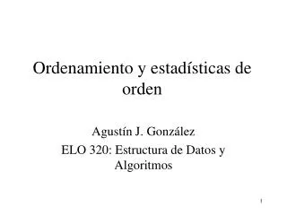 ordenamiento y estad sticas de orden