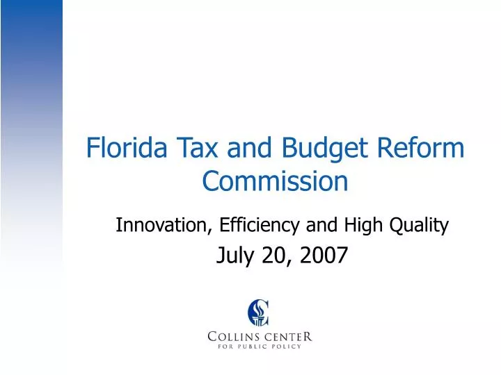florida tax and budget reform commission