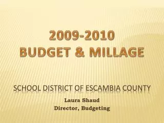 SCHOOL DISTRICT OF ESCAMBIA COUNTY