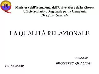 la qualit relazionale
