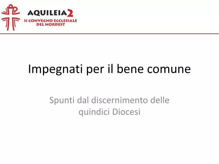 impegnati per il bene comune