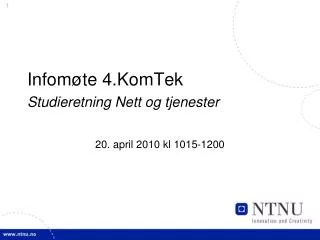 infom te 4 komtek studieretning nett og tjenester