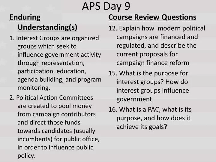 aps day 9