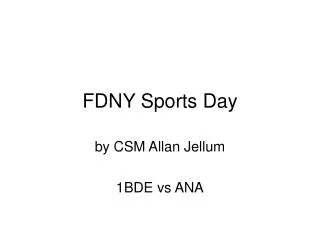FDNY Sports Day