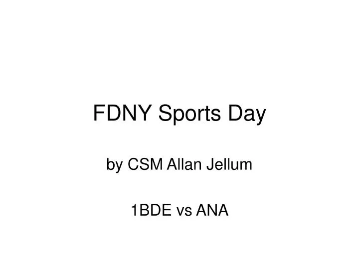 fdny sports day