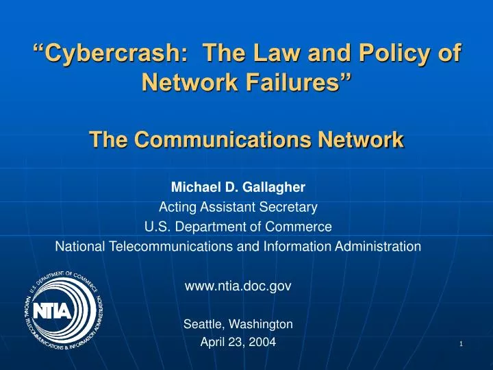 cybercrash the law and policy of network failures the communications network