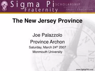 The New Jersey Province