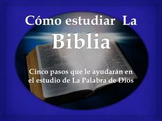 c mo estudiar la biblia