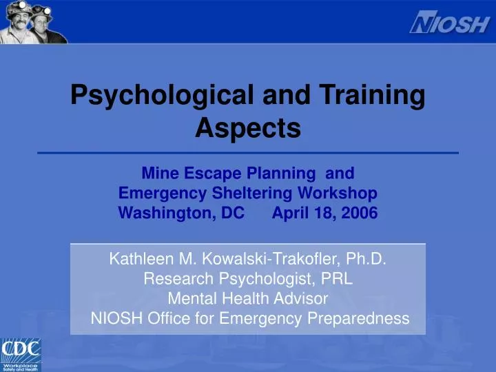 psychological and training aspects