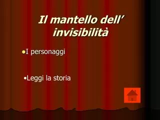 il mantello dell invisibilit