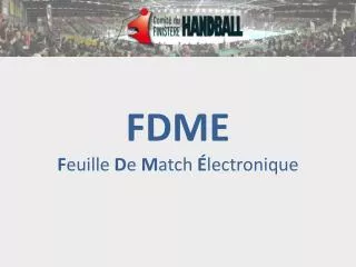fdme f euille d e m atch lectronique