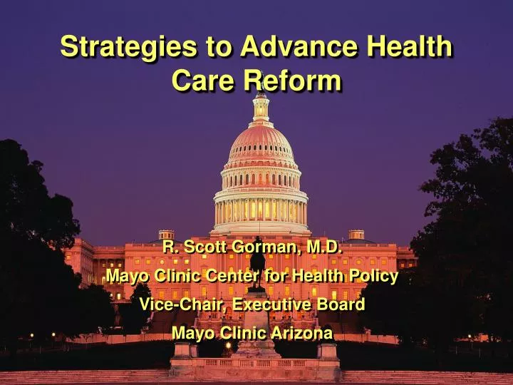 strategies to advance health care reform
