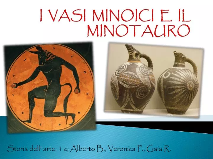 i vasi minoici e il minotauro