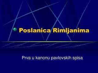 poslanica rimljanima