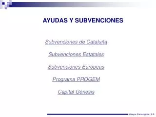 ayudas y subvenciones