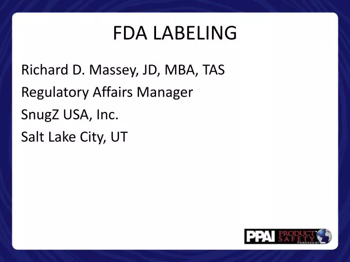 fda labeling