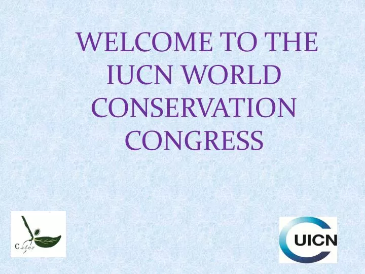 welcome to the iucn world conservation congress