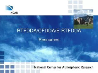 RTFDDA/CFDDA/E-RTFDDA